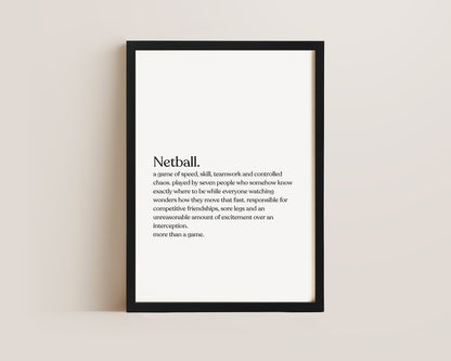 Netball Definition Print