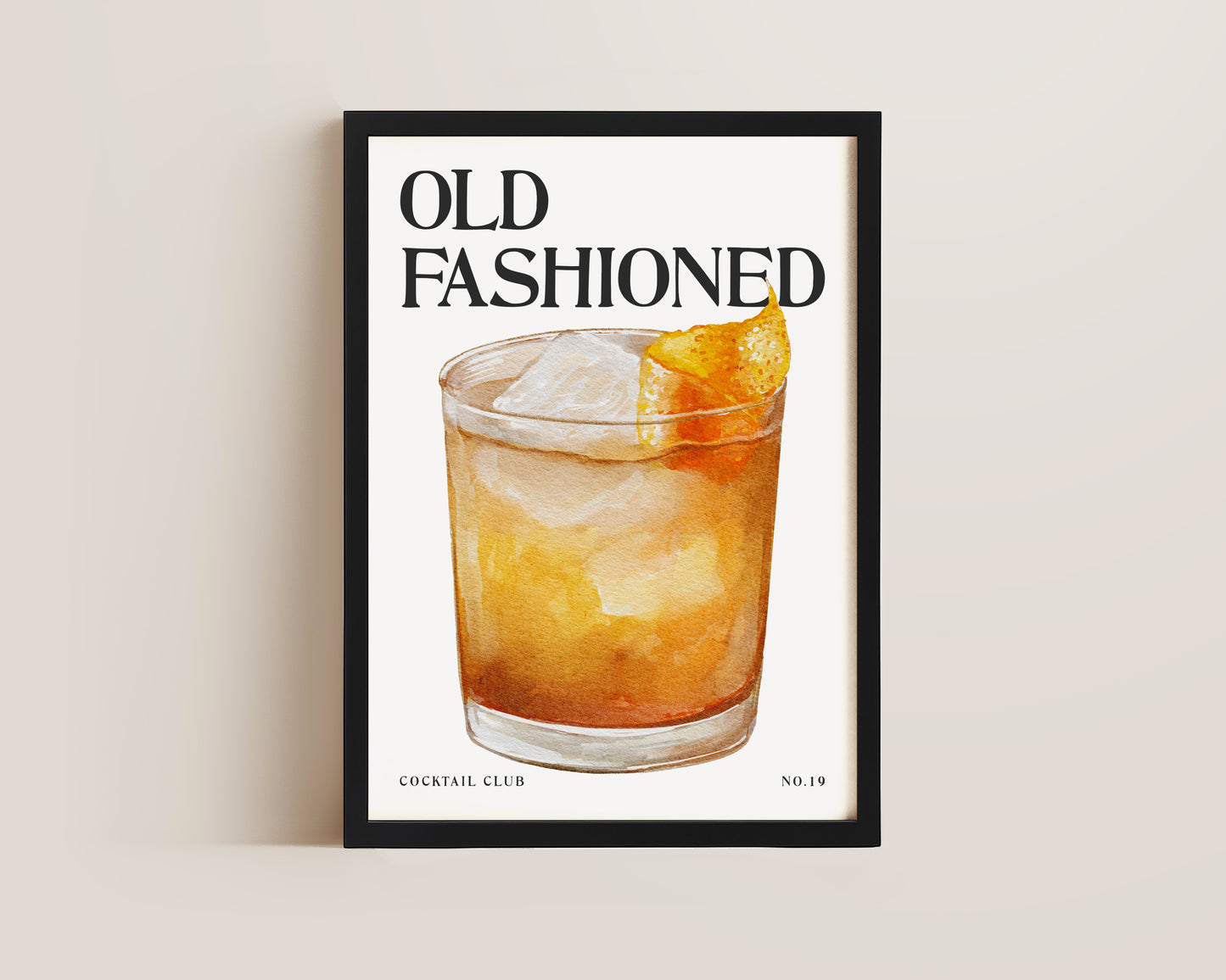 Old Fashioned Cocktail Print