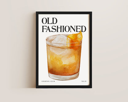 Old Fashioned Cocktail Print