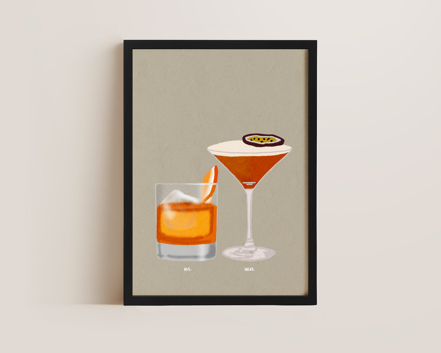 Old Fashioned & Pornstar Martini Print