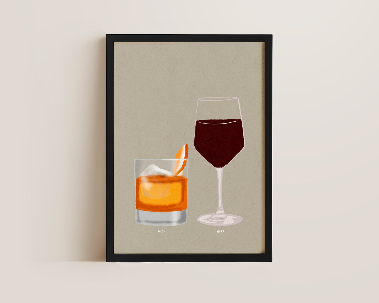 Old Fashioned & Red Wine Print