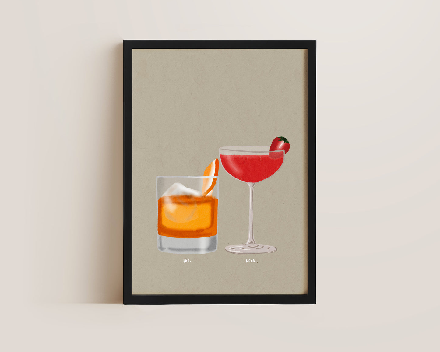 Old Fashioned & Strawberry Daiquiri Print