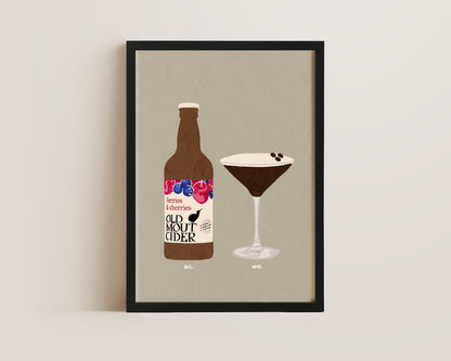 Old Mout Berries & Cherries & Espresso Martini Print