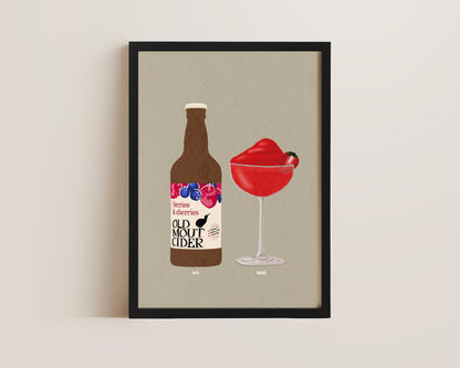 Old Mout Berries & Cherries & Frozen Strawberry Daiquiri Print