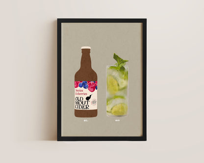 Old Mout Berries & Cherries & Mojito Print