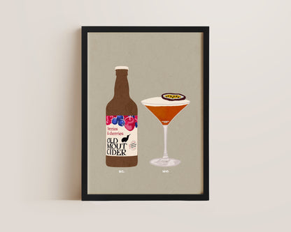 Old Mout Berries & Cherries & Pornstar Martini Print