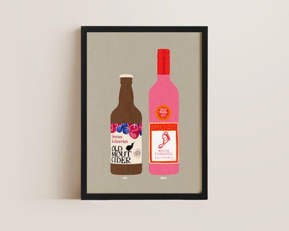 Old Mout Berries & Cherries & White Zinfandel Print