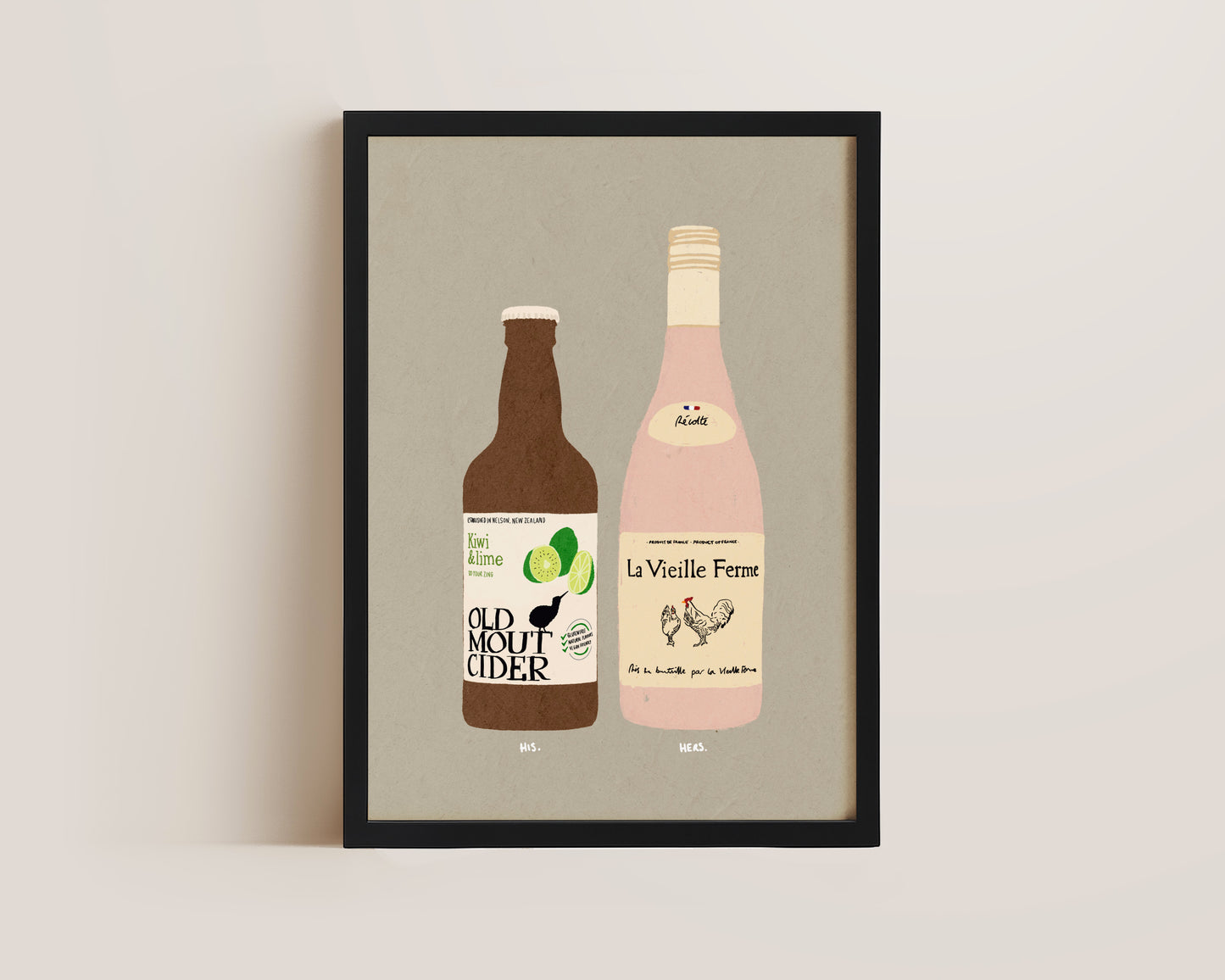 Old Mout Kiwi & Lime & Chicken Wine Print
