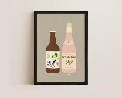 Old Mout Kiwi & Lime & Chicken Wine Print