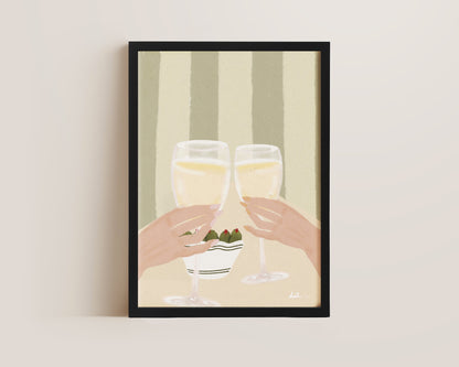 Olives & Wine Print