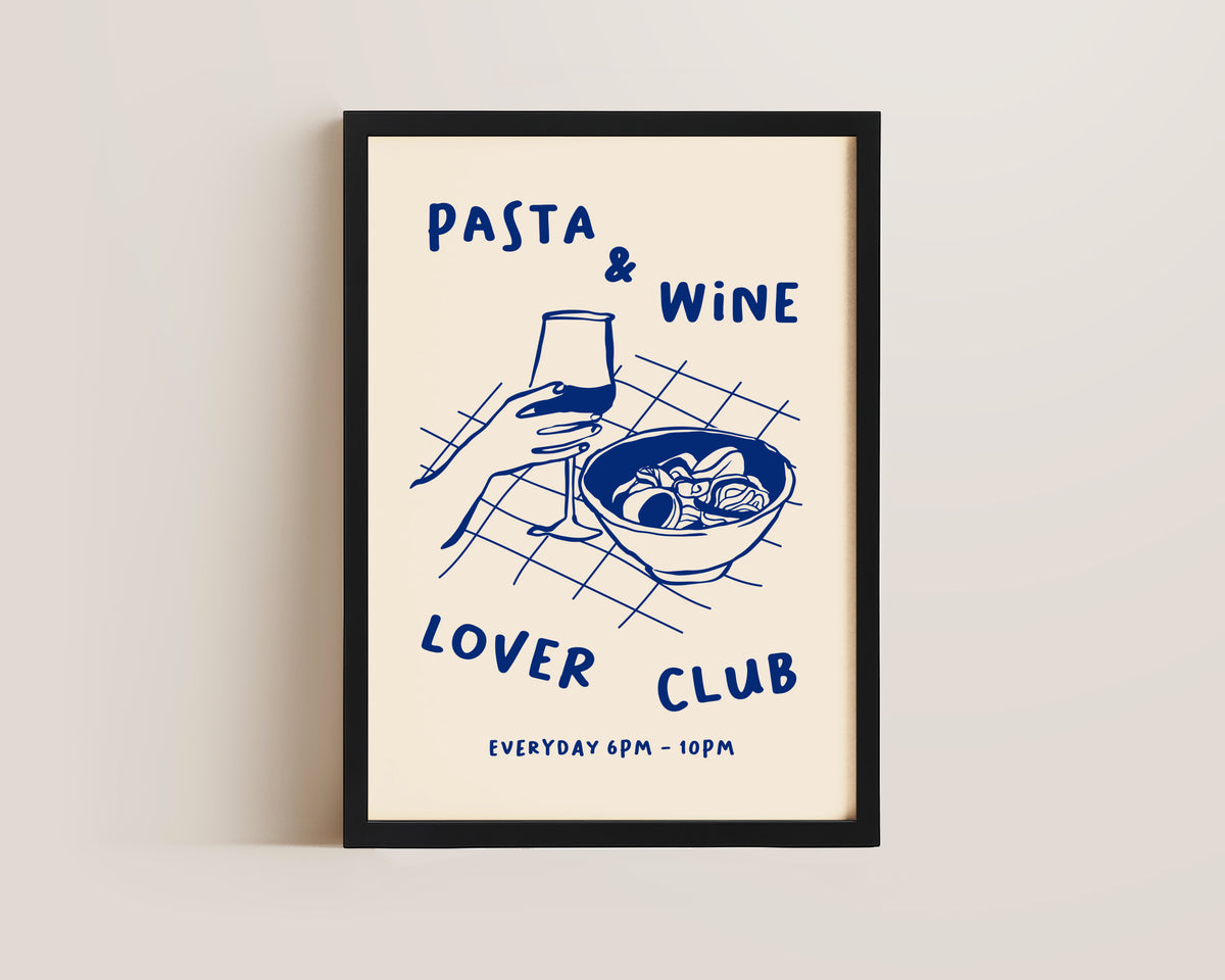 Pasta & Wine Lover Club Print