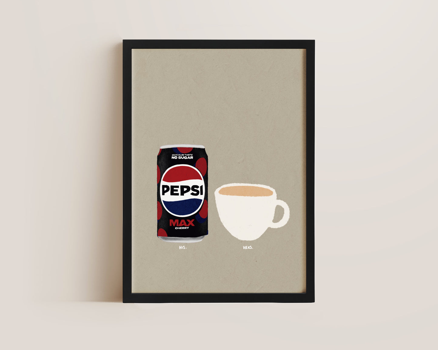 Pepsi Max Cherry & Cup Of Tea Print