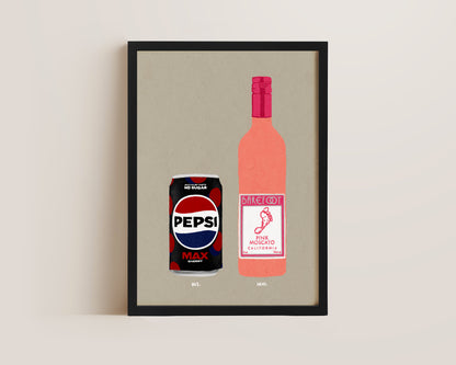 Pepsi Max Cherry & Pink Moscato Print