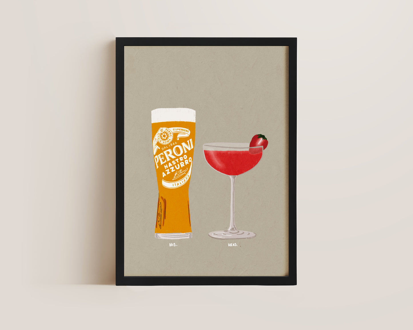 Peroni & Strawberry Daiquiri Print