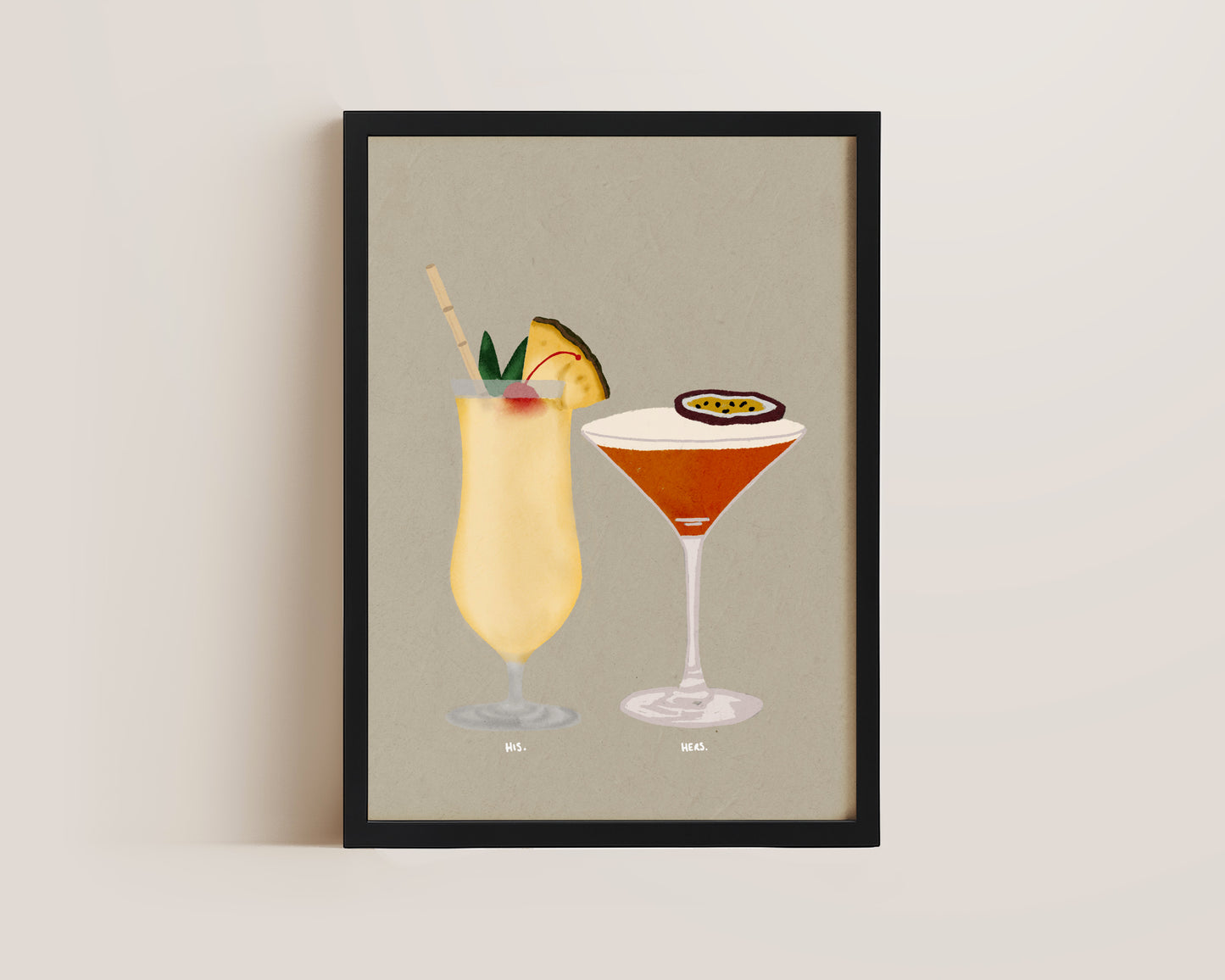 Pina Colada & Pornstar Martini Print