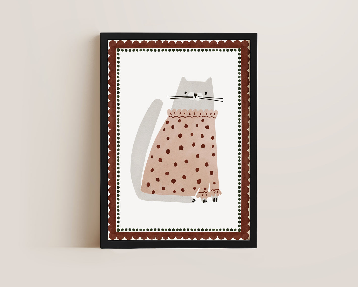 Pink Cat Print