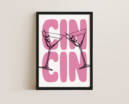 Cin Cin Pink Print