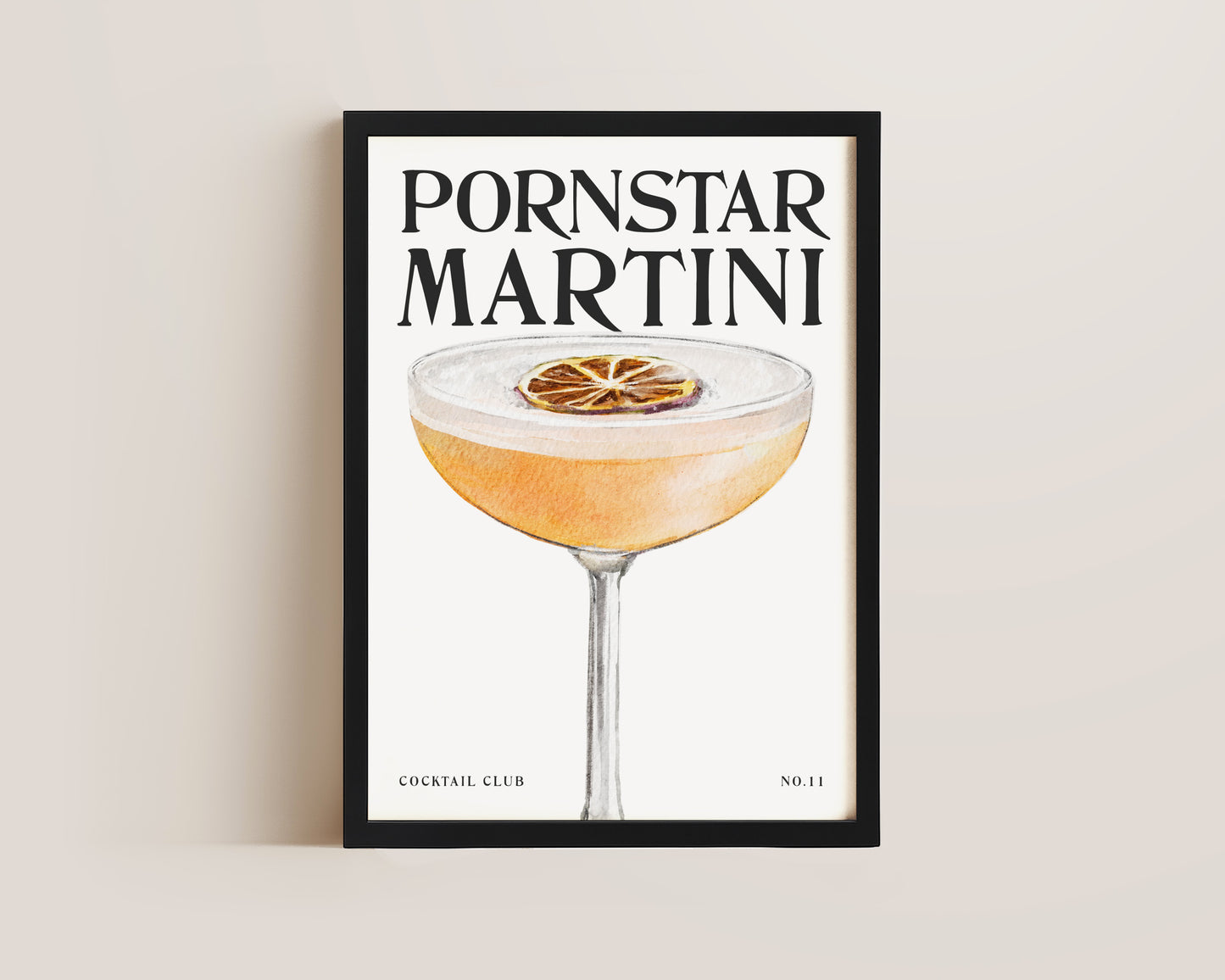 Pornstar Martini Cocktail Print