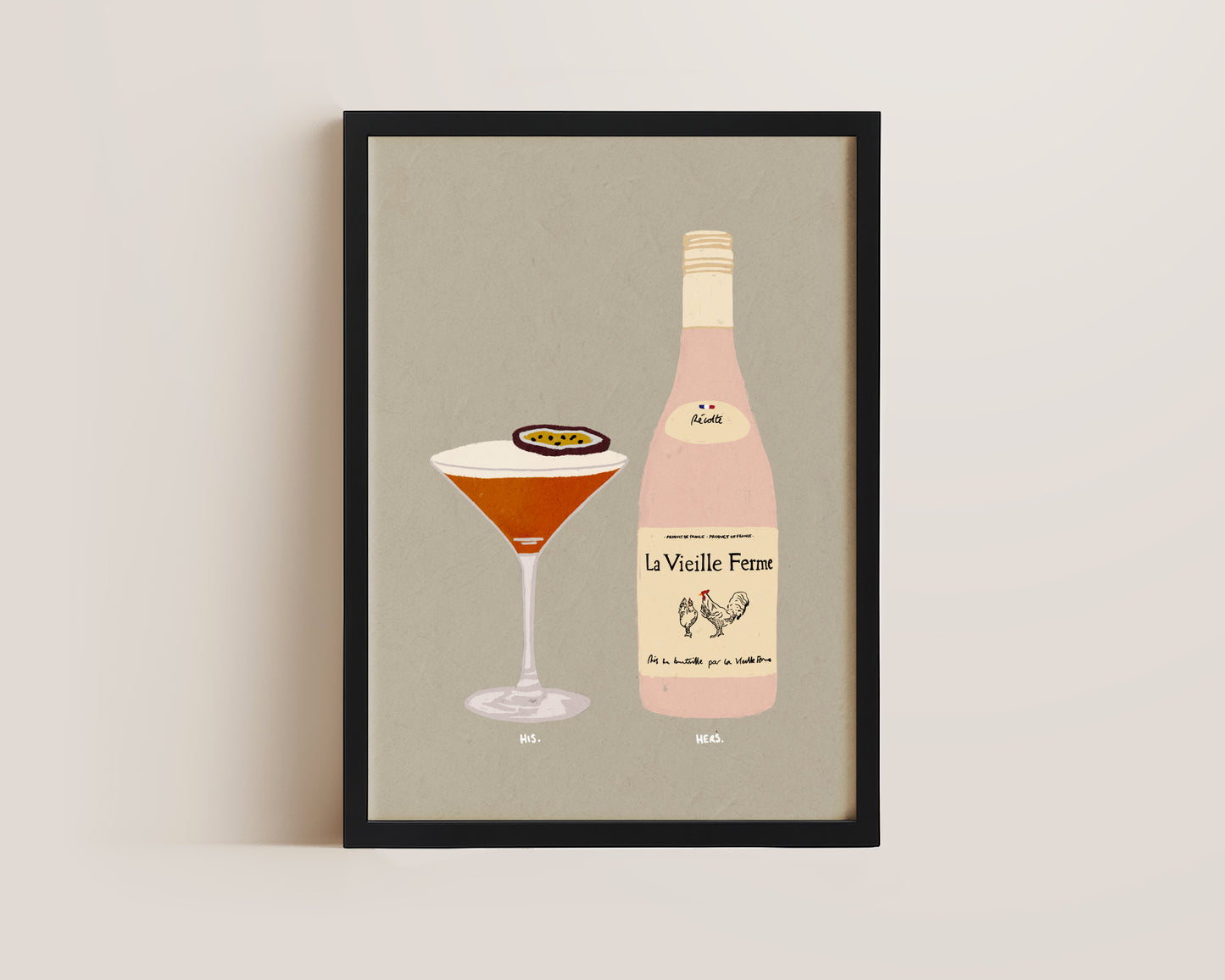 Pornstar Martini & Chicken Wine Print