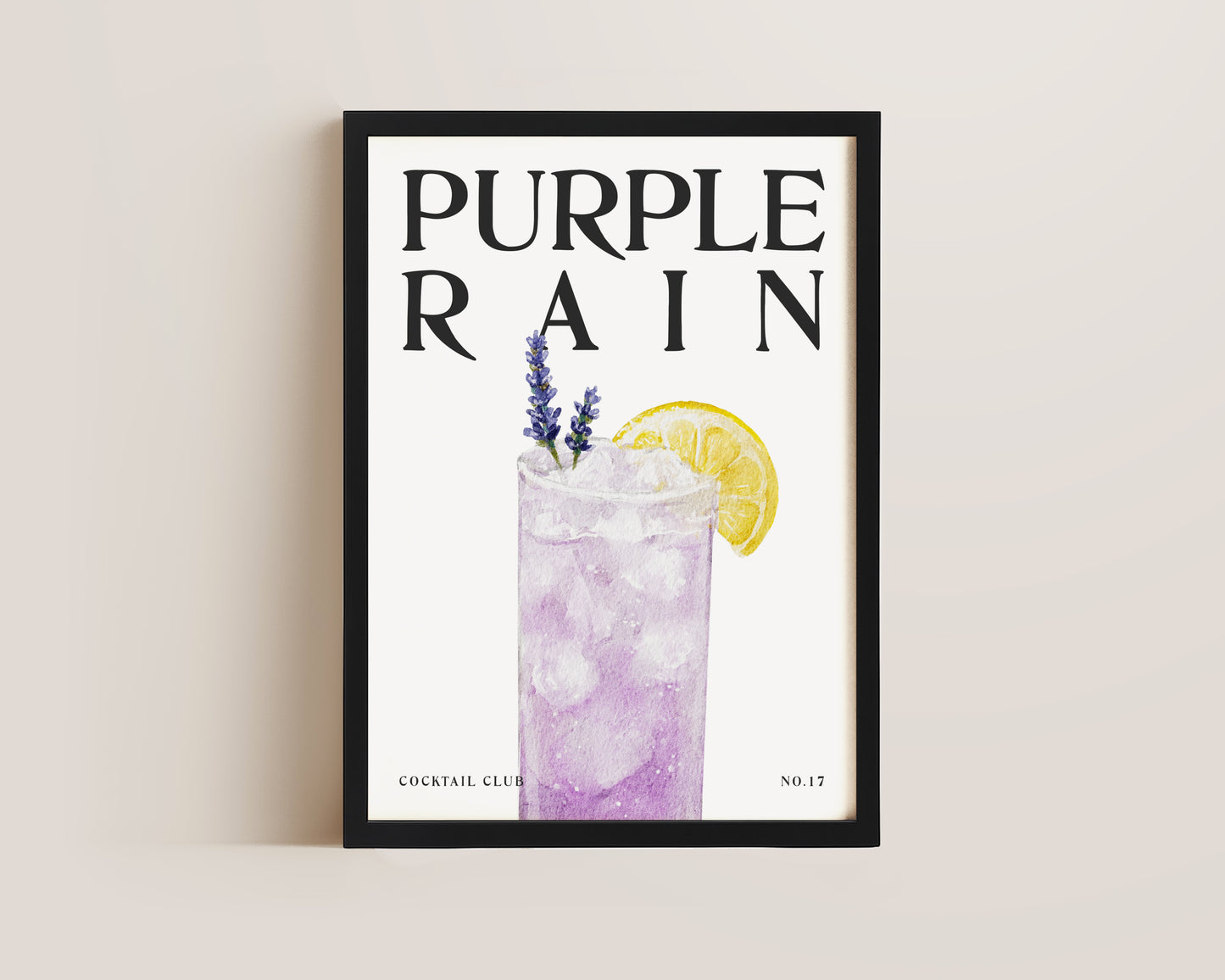 Purple Rain Cocktail Print