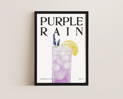 Purple Rain Cocktail Print