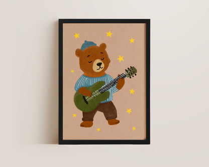 Rockstar Bear Print