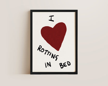 Rotting In Bed Art Print