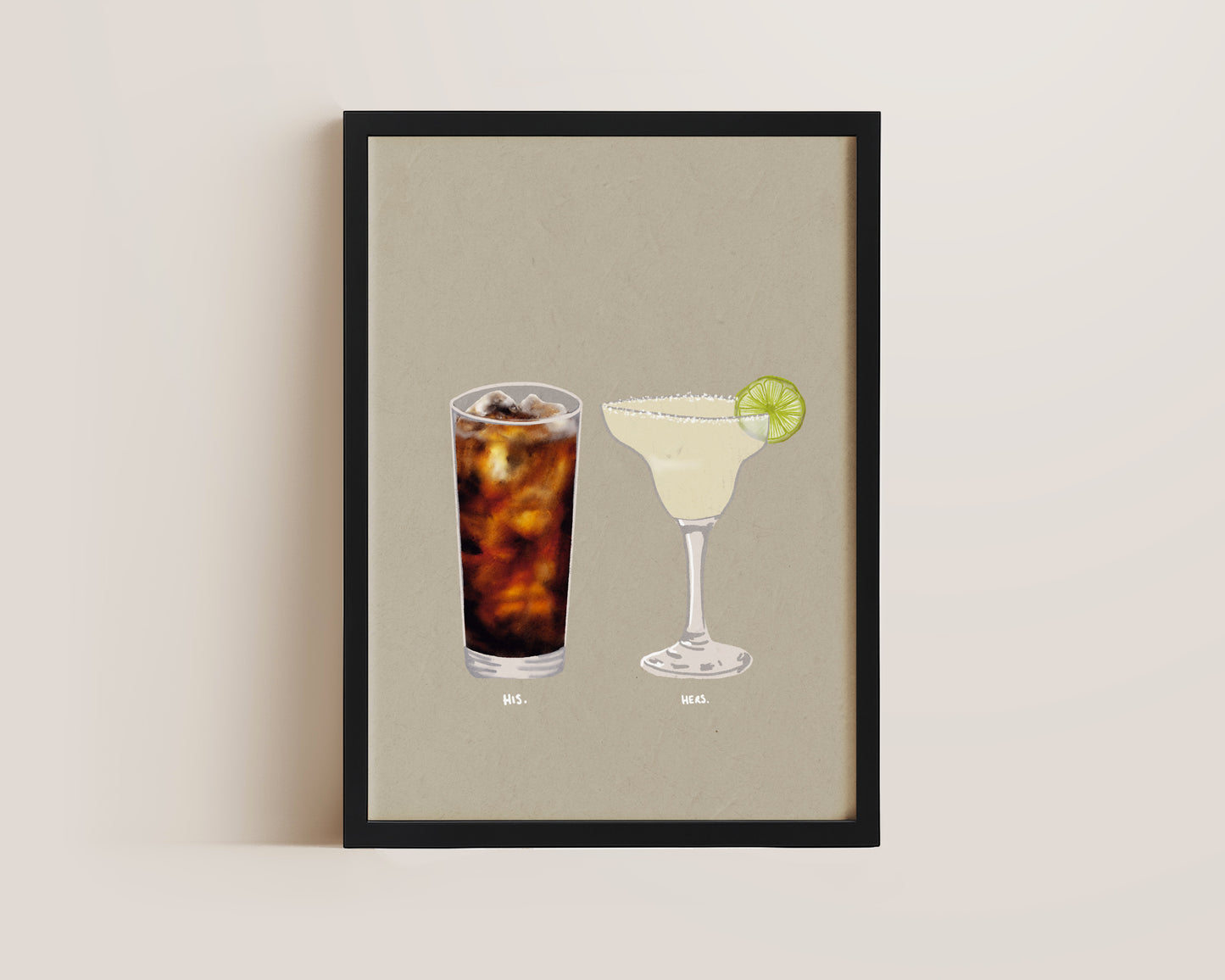 Rum Coke & Margarita Print