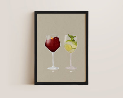 Sangria & Hugo Spritz Print