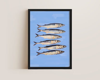 Blue Sardines Print