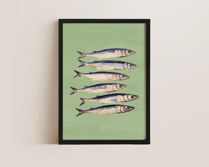 Green Sardines Print