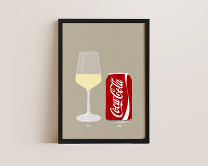 White Wine & Coke Print
