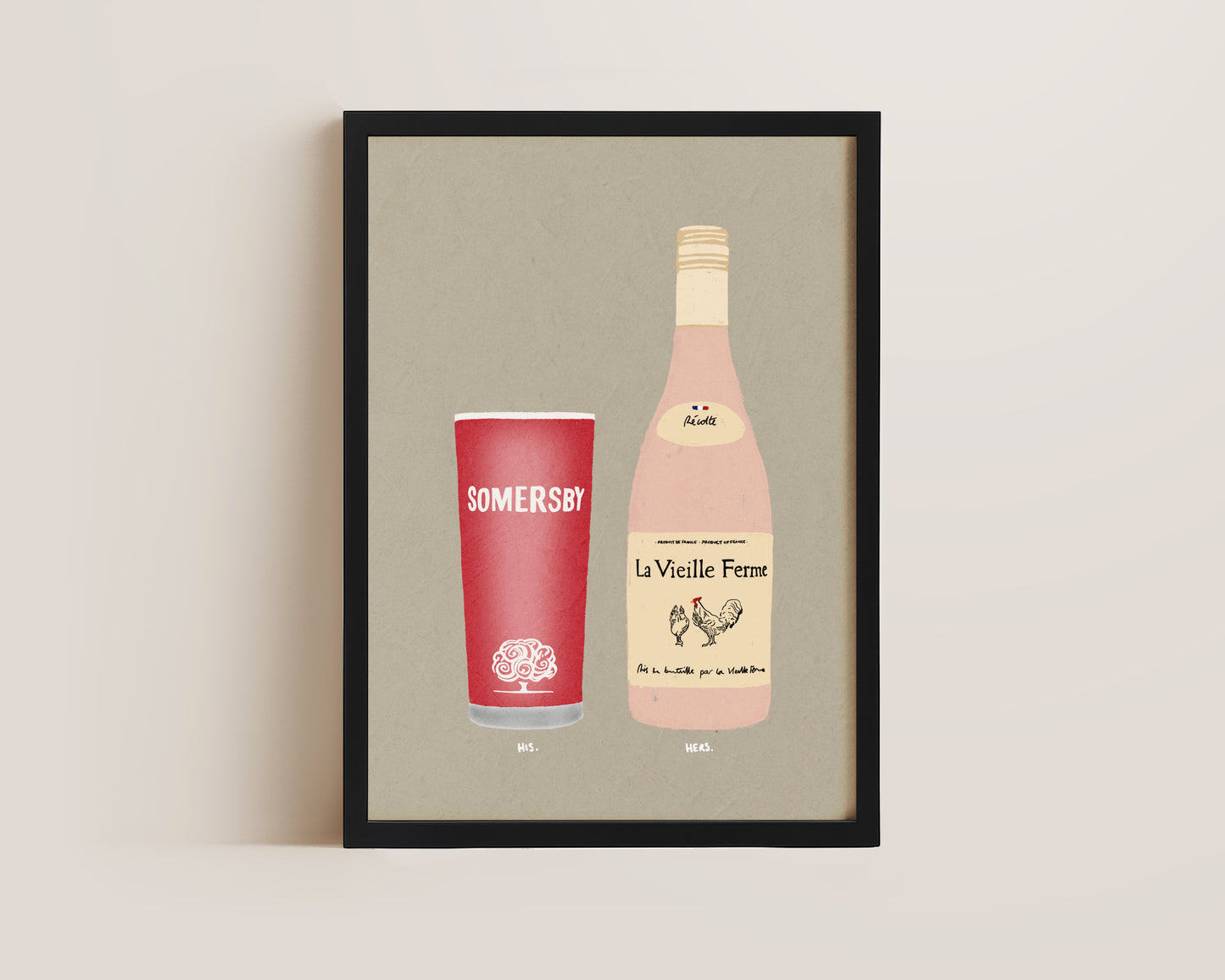 Somersby & Chicken Wine Print