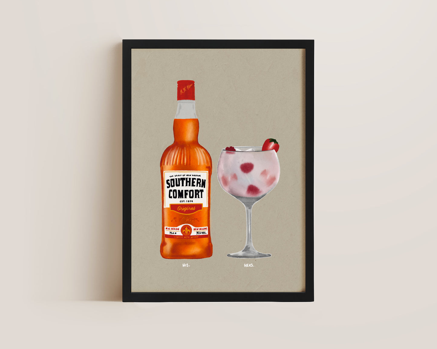 Southern Comfort & Pink Gin Print