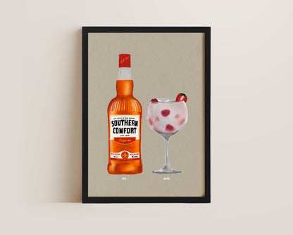 Southern Comfort & Pink Gin Print