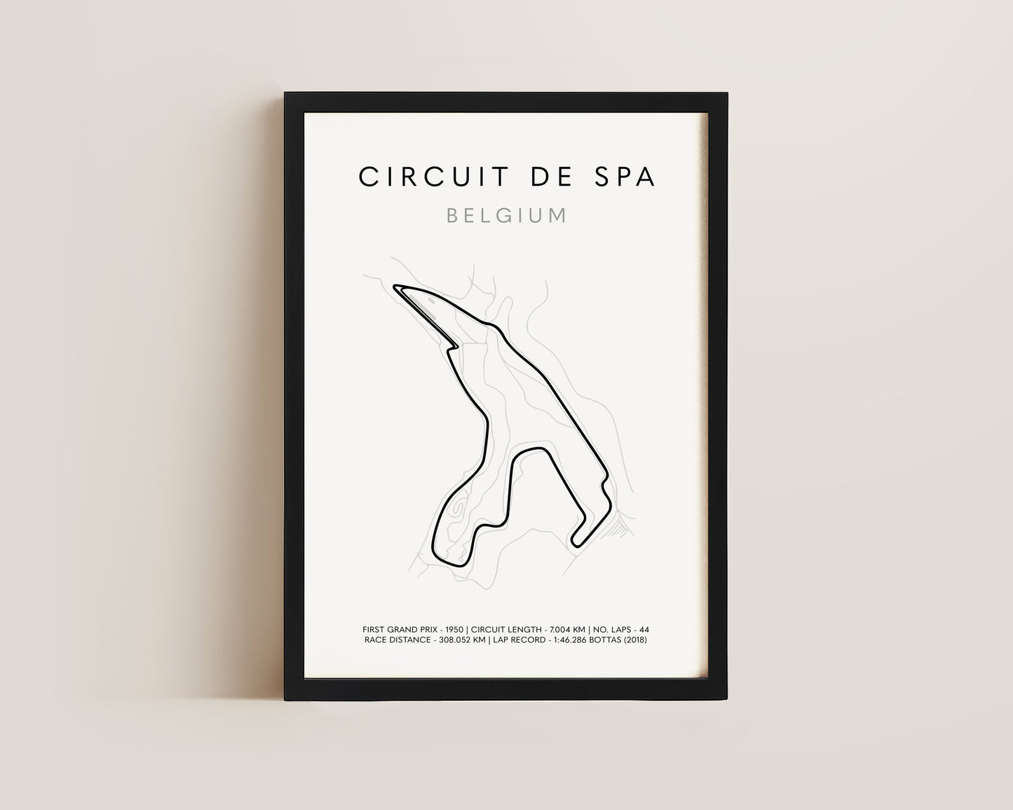 F1 Belgium Spa Track Print