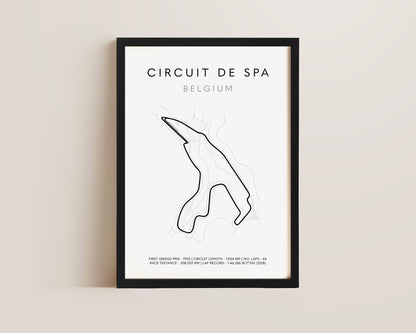 F1 Belgium Spa Track Print