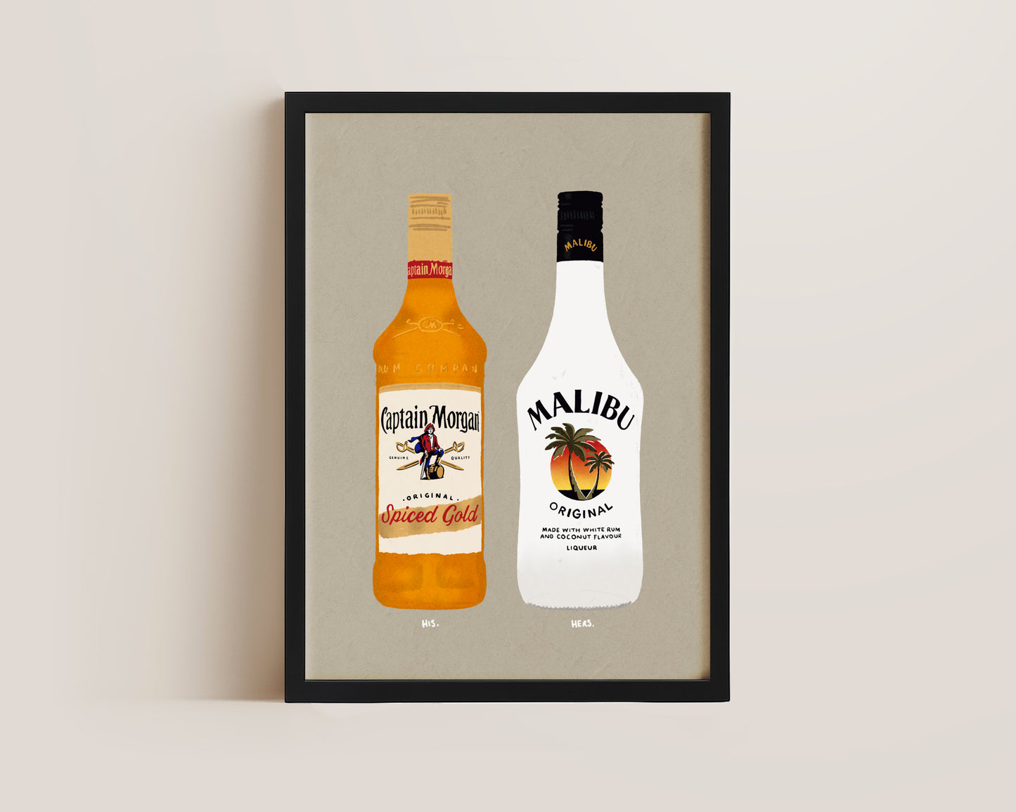 Spiced Rum & Malibu Print