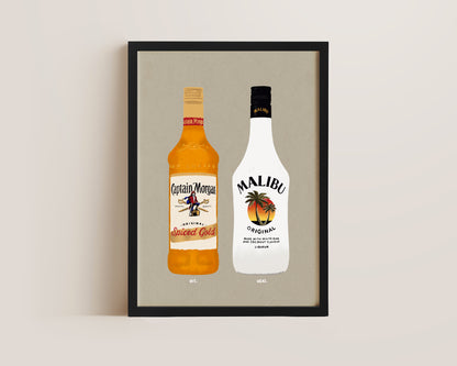 Spiced Rum & Malibu Print