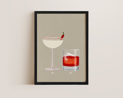 Spicy Marg & Negroni Print