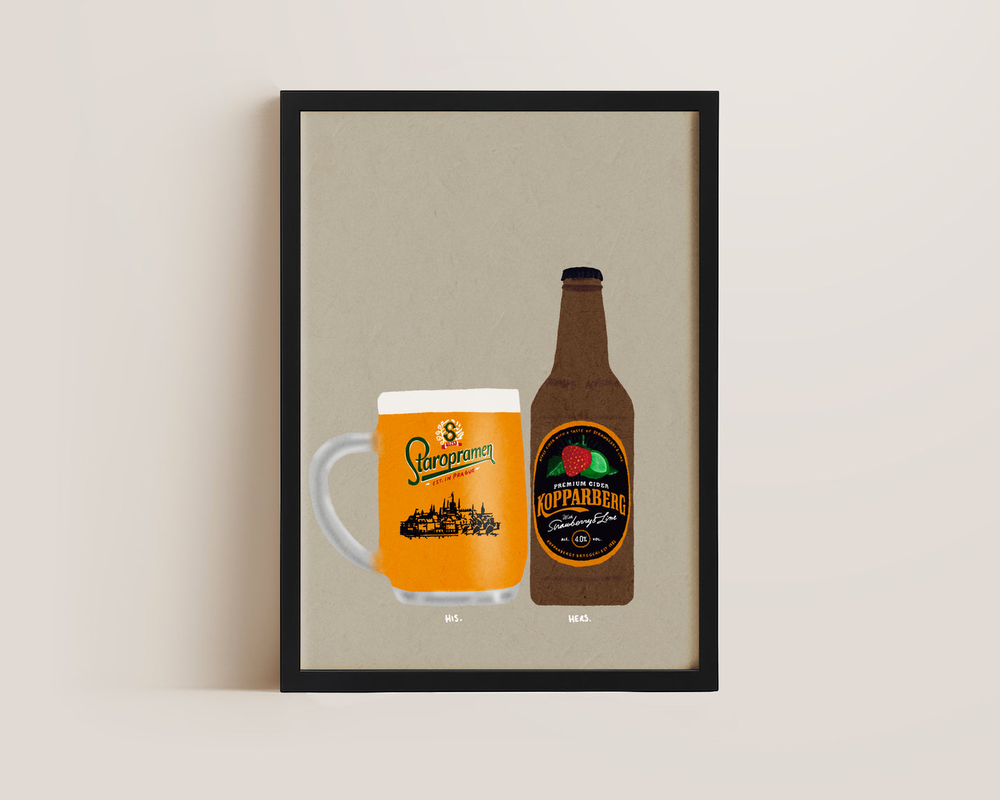 Staropramen & Strawberry Lime Kopparberg Print