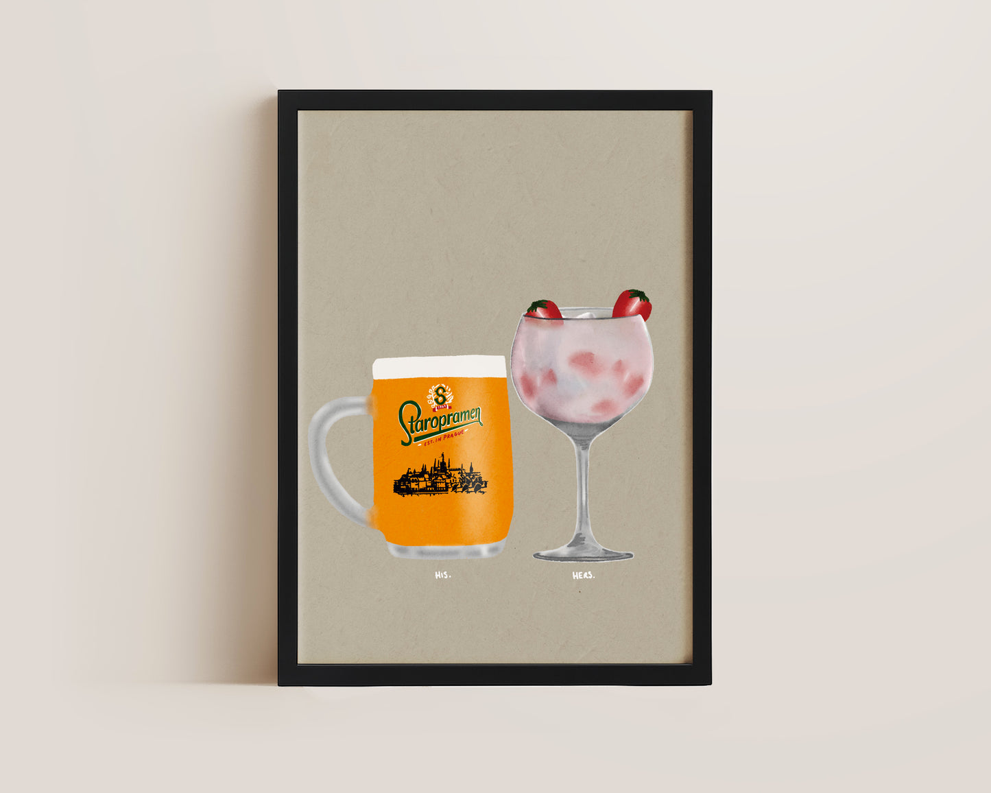 Staropramen & Pink Gin Print