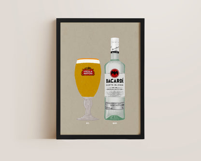 Stella & Bacardi Rum Print