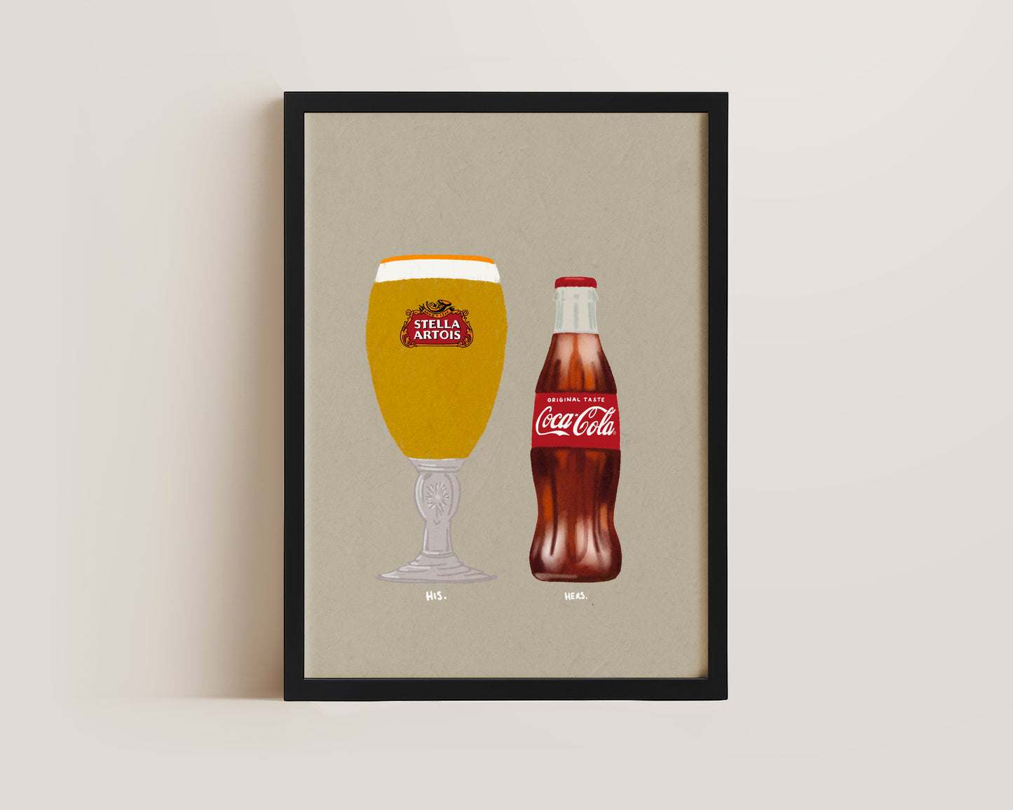 Stella & Coke Bottle Print