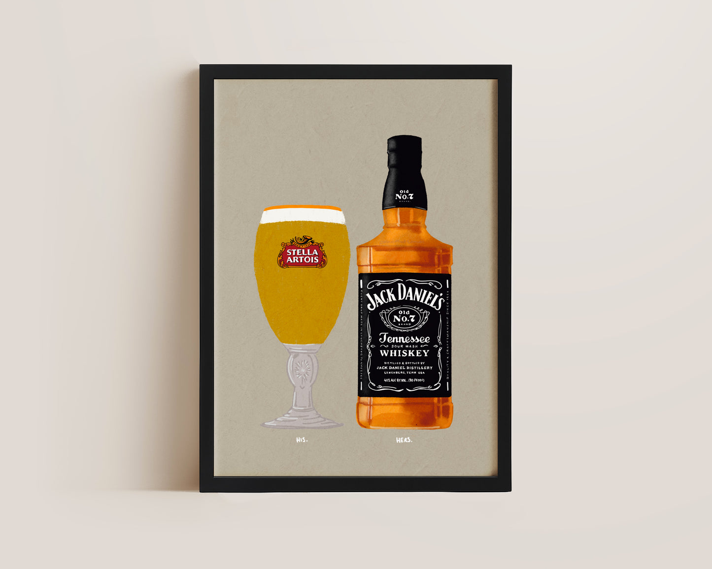 Stella & Jack Daniel's Print
