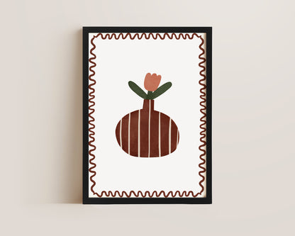 Striped Vase Print