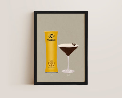 Strongbow Pint & Espresso Martini Print