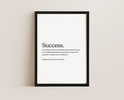 Success Definition Print