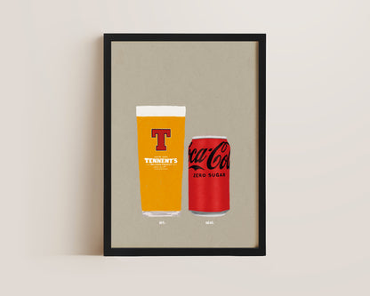 Tennent's & Coke Zero Print