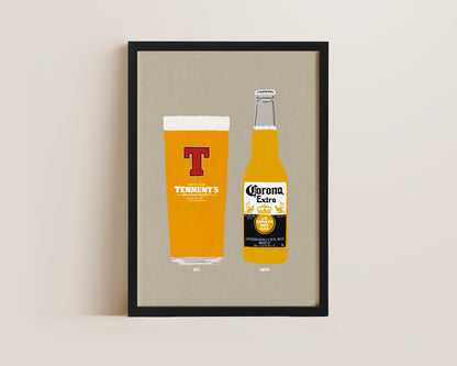 Tennent's & Corona Print